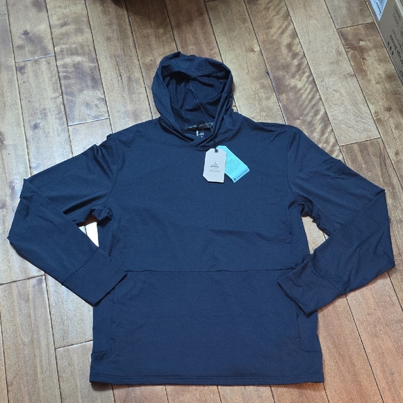 NWT Men's Prana XL "OUTPOST HOODIE". Color Nautical Heather. Hybrid Hoodie - Picture 2 of 16